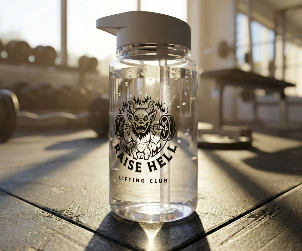 Raise Hell Lifting Club Logo Water Bottle