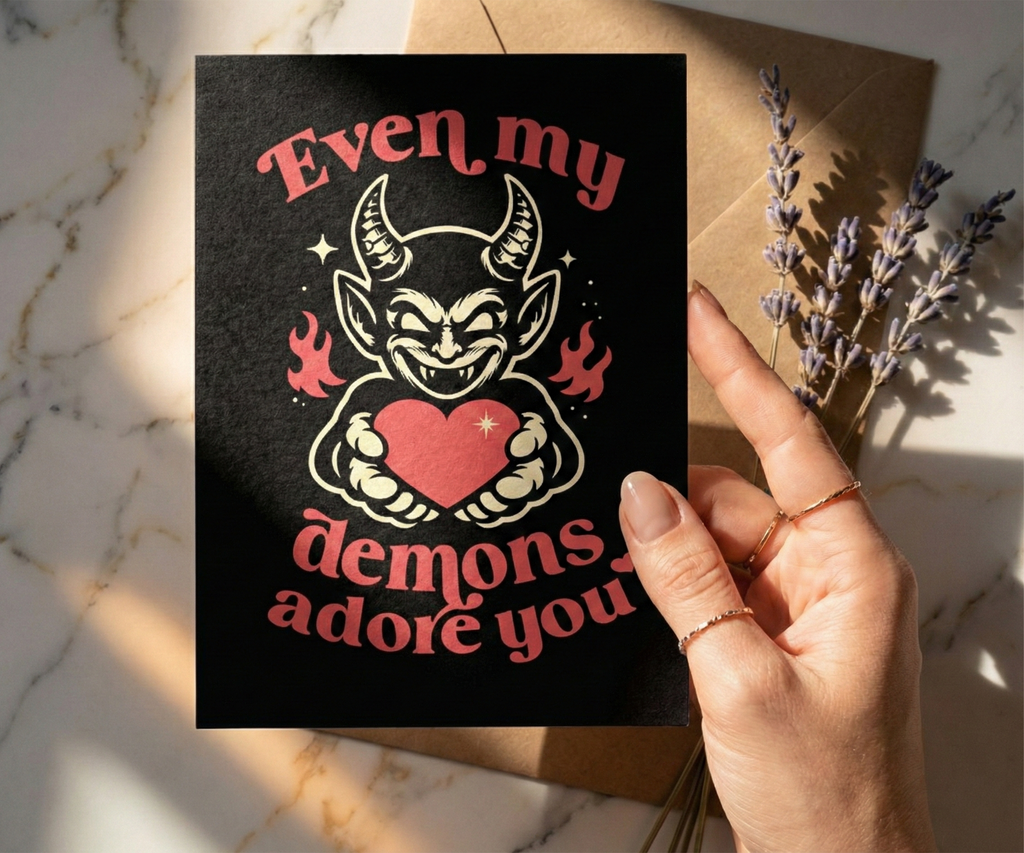 Even My Demons Adore You Valentine’s Card